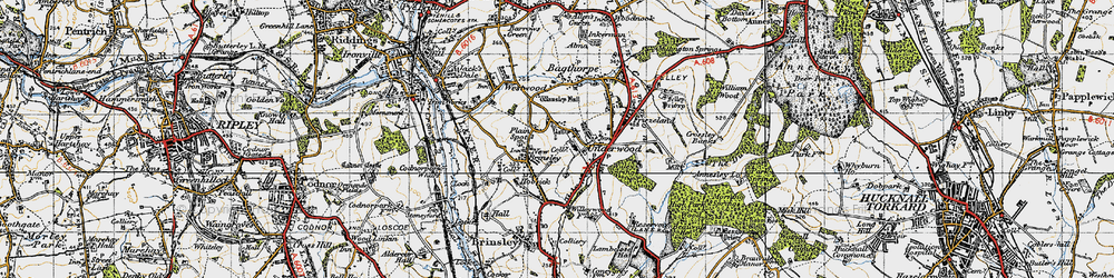 Old map of Plain Spot in 1946