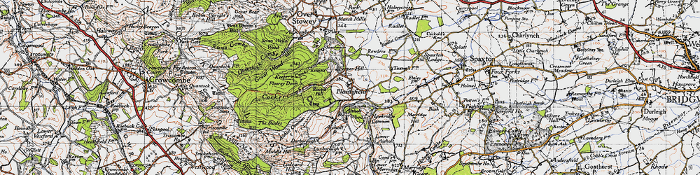 Old map of Plainsfield in 1946