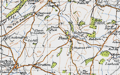 Old map of Plaish in 1947