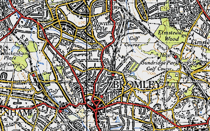 Old map of Plaistow in 1946