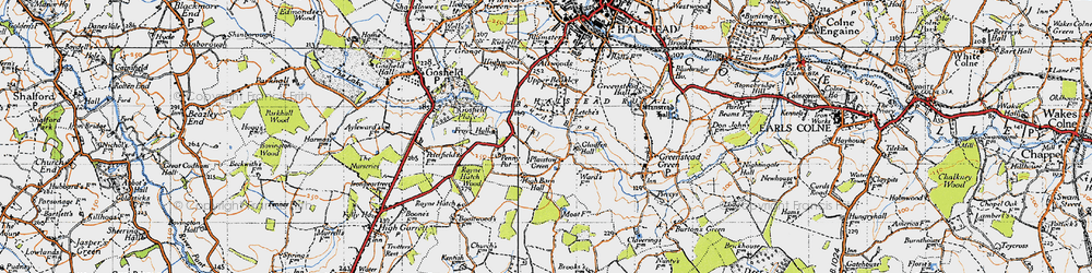 Old map of Plaistow Green in 1945