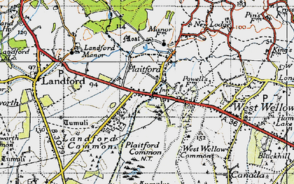 Old map of Plaitford in 1940