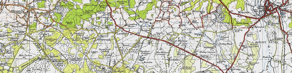 Old map of Plaitford in 1940