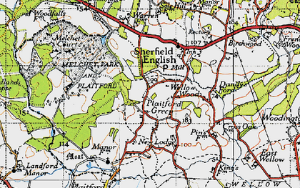 Old map of Melchet Court (Sch) in 1940