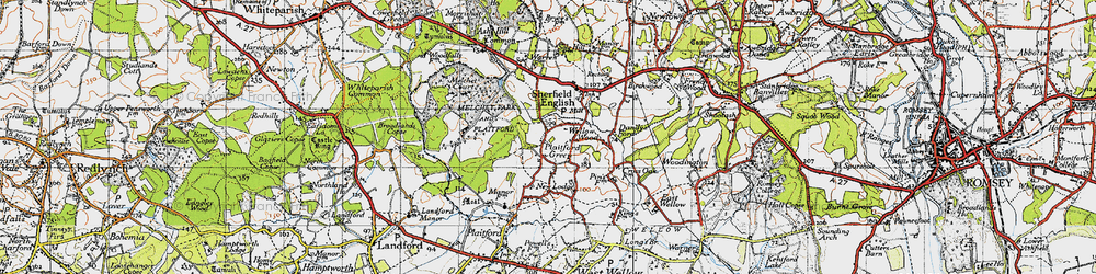 Old map of Melchet Court (Sch) in 1940