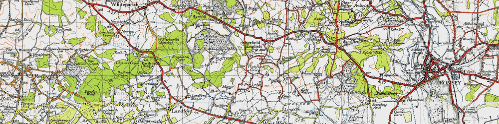 Old map of River Blackwater in 1940