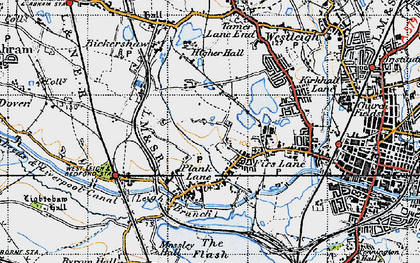 Old map of Plank Lane in 1947