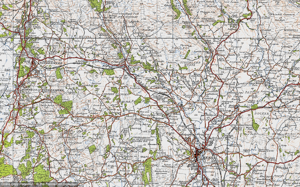 Old Map of Plantation Bridge, 1947 in 1947