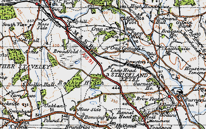 Old map of Plantation Bridge in 1947