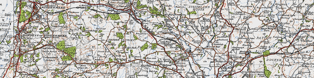 Old map of Plantation Bridge in 1947