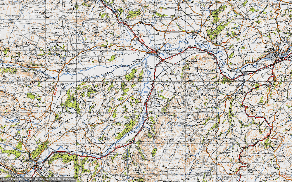 Old Map of Plas Dinam, 1947 in 1947