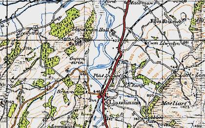Old map of Plas Dinam in 1947