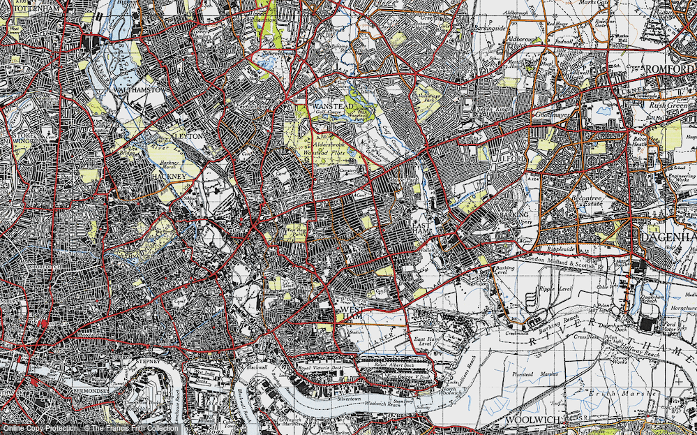 Old Map of Plashet, 1946 in 1946
