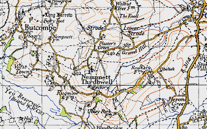 Old map of Plaster's Green in 1946
