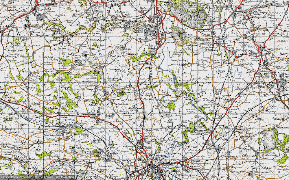 Old Map of Plawsworth, 1947 in 1947