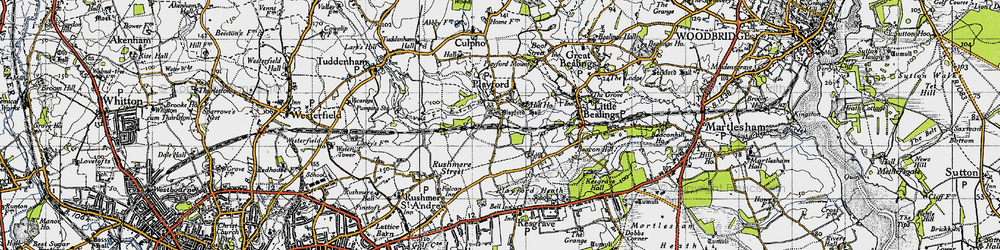Old map of Playford in 1946
