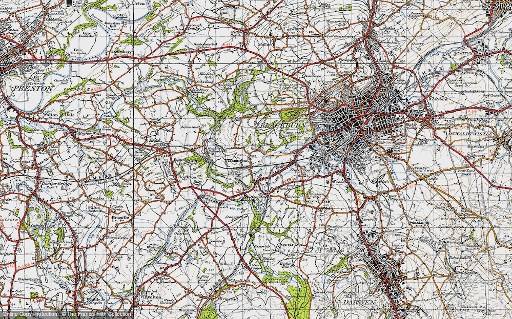 Old Map of Pleasington, 1947 in 1947