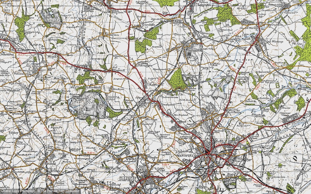 Old Map of Pleasley, 1947 in 1947