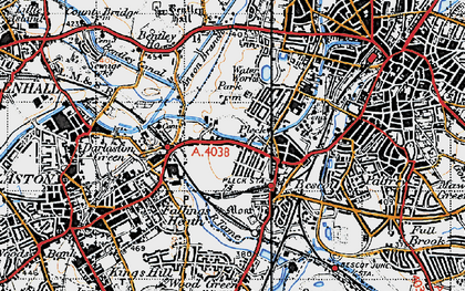 Old map of Pleck in 1946