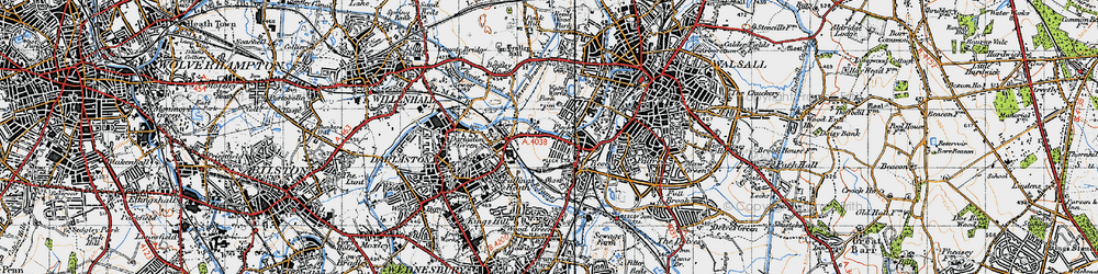 Old map of Pleck in 1946