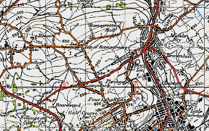 Old map of Pleckgate in 1947