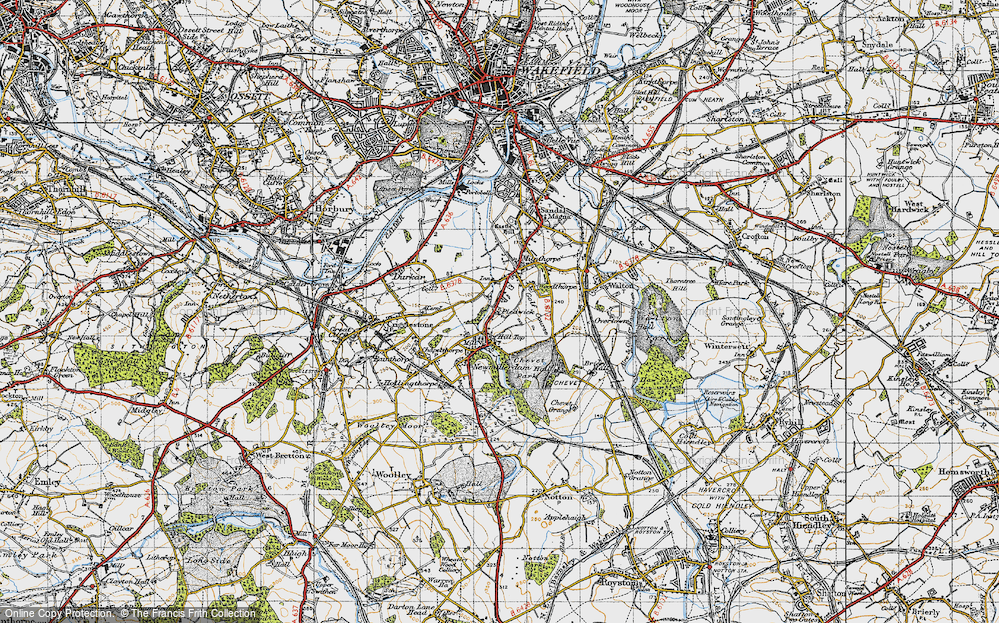Old Map of Pledwick, 1947 in 1947