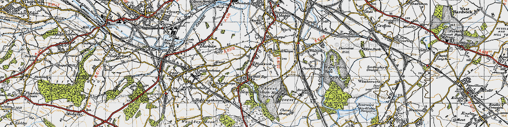 Old map of Pledwick in 1947