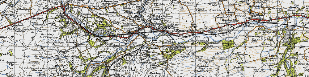 Old map of Todhillwood Fell in 1947