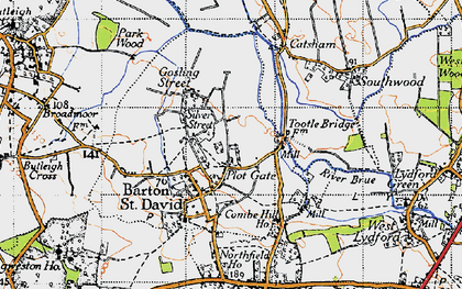 Old map of Plot Gate in 1945