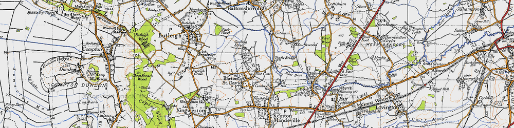 Old map of Plot Gate in 1945