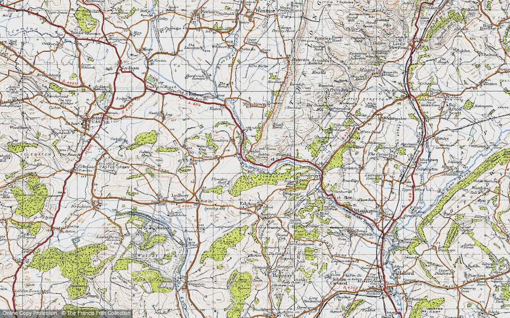 Old Map of Plowden, 1947 in 1947