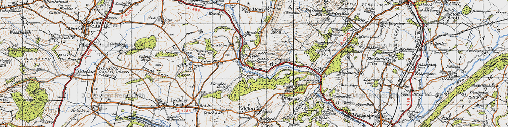 Old map of Plowden in 1947
