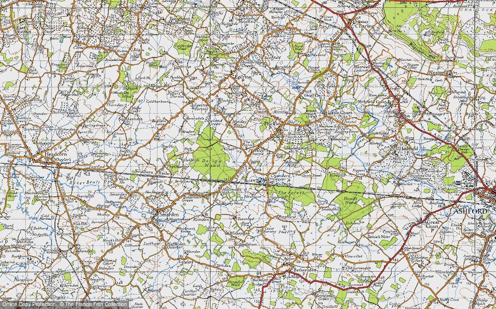 Old Map of Pluckley Thorne, 1940 in 1940