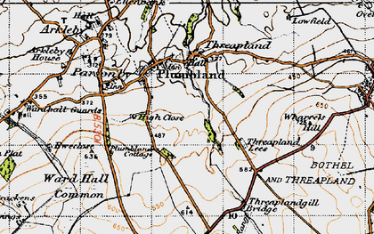 Old map of Plumbland in 1947