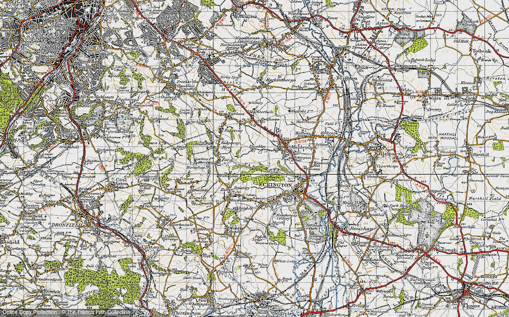Old Map of Plumbley, 1947 in 1947