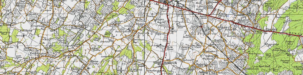 Old map of Plumford in 1946
