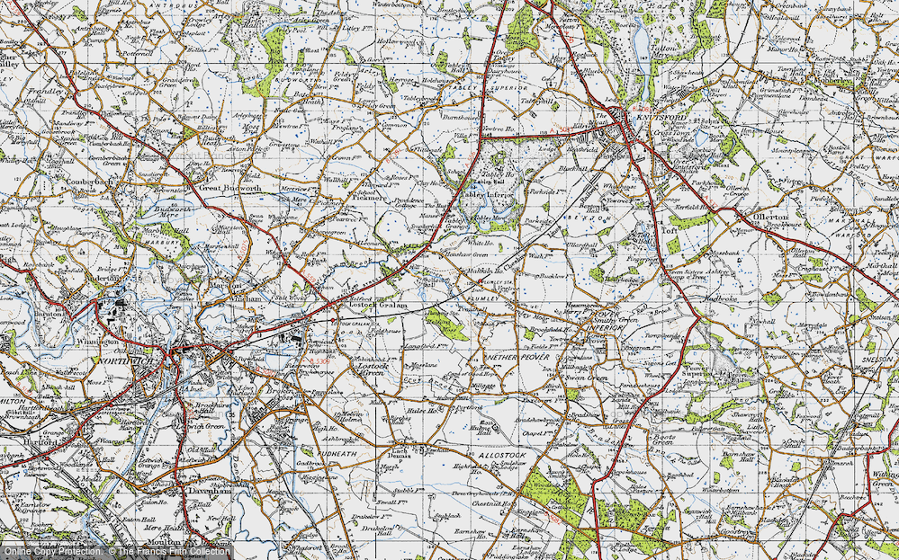 Old Map of Plumley, 1947 in 1947