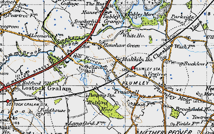 Old map of Plumley in 1947