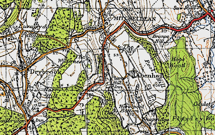 Old map of Plump Hill in 1947