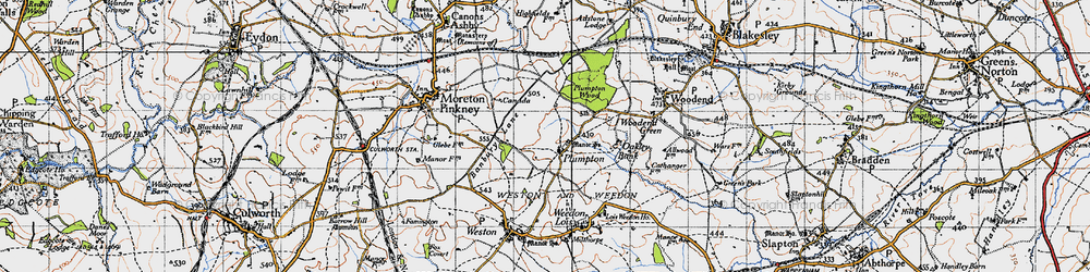 Old map of Plumpton in 1946