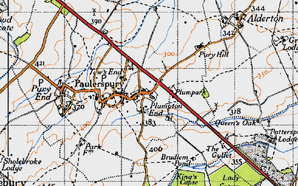 Old map of Plumpton End in 1946