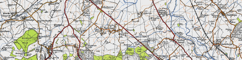 Old map of Plumpton End in 1946