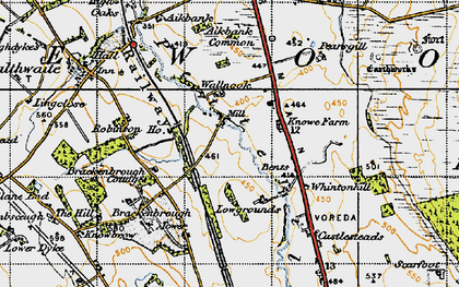 Old map of Aikbank Common in 1947