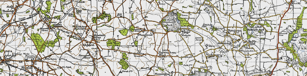 Old map of Plumstead in 1945