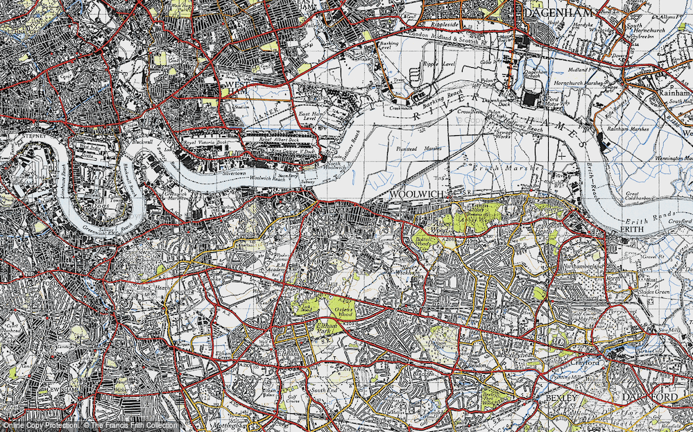 Old Map of Plumstead, 1946 in 1946