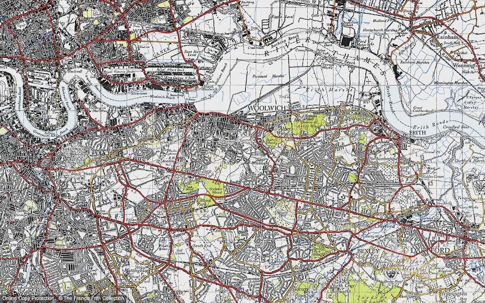 Old Map of Plumstead Common, 1946 in 1946