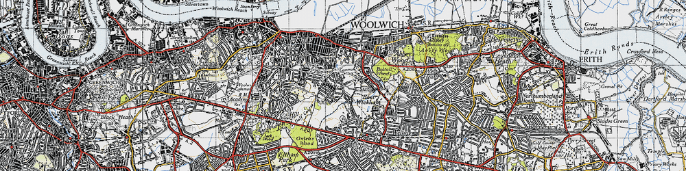 Old map of Plumstead Common in 1946
