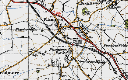 Old map of Blackcliffe Hill in 1946