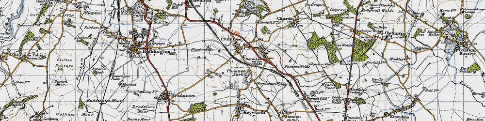 Old map of Plumtree in 1946