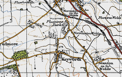 Old map of Plumtree Park in 1946